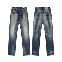 thumbnail for Cross-Border Fashion Italian American-Style Skinny Jeans with Stretch, Slim Fit, High Street Casual Long Pants, Washed and Distressed, Unisex