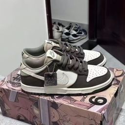 thumbnail for Dunk Katsuhiro Otomo Low-Top Sneakers Gray Brown Mocha Student Versatile Breathable Casual Sports Shoes Round Toe
