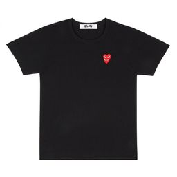 thumbnail for 25Ss Export Fashion Brand Comme Des Garçons Heart Embroidered Unisex Simple Loose Short-Sleeve T-Shirt Top Pla
