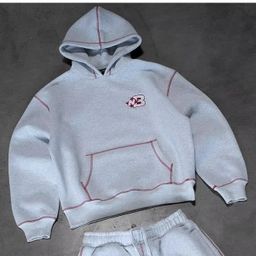 thumbnail for 10.25 Cross-border New Fleece Embroidered Sports Pants Hooded Sweatshirt Trapstar Letters Casual Youth suit