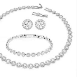 thumbnail for Colar de clavícula Shijia versão alta com pingente de olho do diabo e cristal Swarovski, fabricante atacadista.