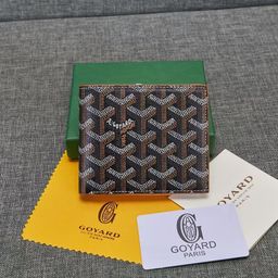 thumbnail for Goya goyard wallet print, short folded card holder, genuine leather card holder, business card holder, coin purse, unisex bag