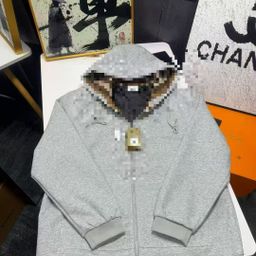 thumbnail for Cross-Border High-Quality Hooded Sweatshirt Jacket Full Zip Embroidered Coat Casual Loose Men&#039s Cotton