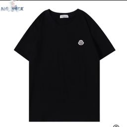 thumbnail for Top correct version new mon trendy brand new crew neck front pattern embroidered short sleeve T-shirt men's summer casual