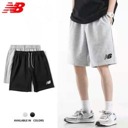 thumbnail for Shorts esportivos finos de verão masculinos de algodão, soltos para corrida, fitness, basquete, casuais, de malha, comprimento médio.