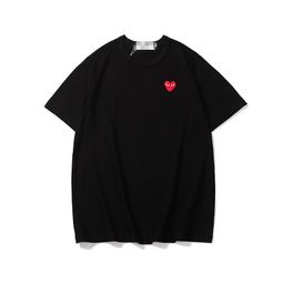 thumbnail for The correct version of the star with Kawajiu tide brand pla love embroidery short sleeve cotton red heart eyes lovers T-shirt y