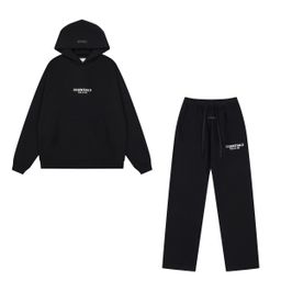 thumbnail for Foreign trade European and American fashion brand ESS fog three-dimensional letters classic autumn and winter fleece-lined men's and women's loose hooded sweater tide