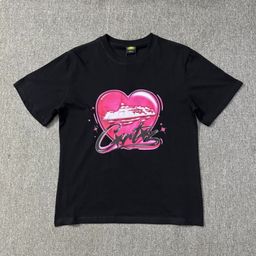 thumbnail for Foreign Trade Wholesale Alcatraz Basic Series Short-Sleeved Phantom Letter Logo Printed T-Shirt Summer Couple Wear