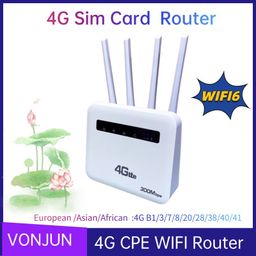 thumbnail for 4G CPE Router WIFI6 plug-in card wireless router with dual network ports wireless hotspot LTE router