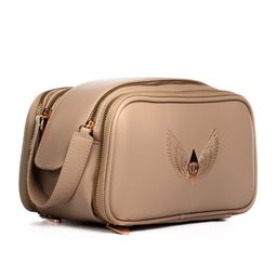 thumbnail for Custom yellow PU large handheld makeup bags, women's handbag production factory, cosmetics bag source manufacturer
