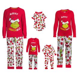 thumbnail for Christmas pyjamas, christmas family, home, parent-child set, printed pajamas, ebay, long sleeves, round neck
