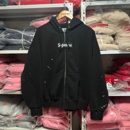 thumbnail for 26SSMM6 25FW 24FW Box Logo Bogo Hooded Embroidered Logo Hoodie Hoodie
