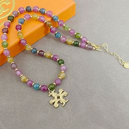 thumbnail for New new Chinese fashion, light luxury, niche design, colorful pearl necklace, simple temperament, exquisite necklace