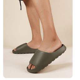 thumbnail for Cross-border temu coconut slippers men&#039s heel filling sports outdoor home treading excrement feeling thick bottom yeezy custom