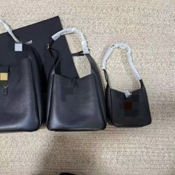 thumbnail for Poplar Grove armpit bag cowhide Park Chaeyoung same LE5A7 bucket bag soft hobo shoulder bag commuter women's bag