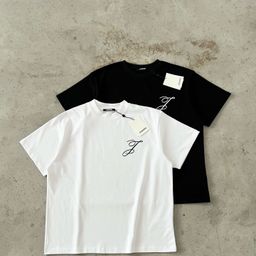 thumbnail for 2026 European and American Trendy Brand Jacquemus Large J Letter Embroidered Cursive High-Weight Short-Sleeve T-Shirt Direct from Manufacturer