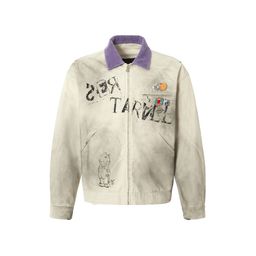 thumbnail for Restarall American Street Vintage Loose Denim Jacket Men and Women Trendy Brand Badge Detroit Jacket RW019