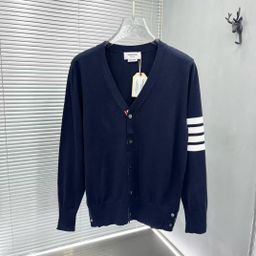 thumbnail for Manufacturer direct sales TB classic four-bar pocketless five-button cardigan knitted V-neck men's and women's fashion casual trend