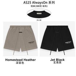 thumbnail for 25AS AlwaysON pantalones cortos ESSENTIALS franela impresa marca de moda Shorts transfronterizo