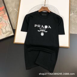 thumbnail for Trendy Brand Pure Cotton Casual Short-sleeved Summer Classic Printed Letter logo Half-sleeved Men&#039;s Slim-fit Round Neck T-shirt for Men