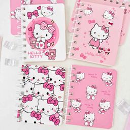 thumbnail for A7 coil book simple ins style cartoon series notepad elementary school girl heart high appearance portable small notebook
