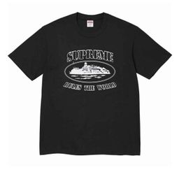 thumbnail for M012 Pure Cotton 270g American Street Fashion Brand S English Loose Short-Sleeved Tee Men&#039;s and Women&#039;s Alcatraz Printed T-Shirt