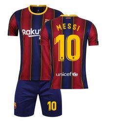 thumbnail for Camisa titular do Barcelona 2021 nº 10 Messi, conjunto de futebol retrô de manga curta, uniforme de treino, camisa transfronteiriça masculina