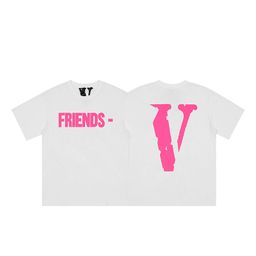 thumbnail for Cross-border Supply Trendy Brand Letter Logo Cherry Blossom Short Half Sleeve Sketch Embroidery Lip Print Graffiti Print Short Sleeve T-Shirt