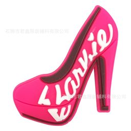 thumbnail for barbie shoe buckle pink barbie hole shoes shoe flower PVC flexible glue Amazon special for DIY accessories decorative buckle
