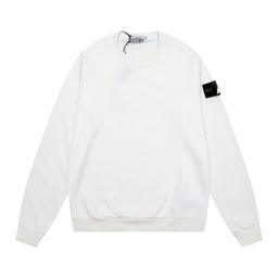 thumbnail for Cross-Border Classic Stone Stone Pure Color Round Neck Badge Long-Sleeved Sweatshirt for Men and Women, Same Style Island Couple Correct Version
