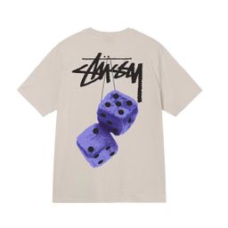 thumbnail for Stu 2024 New Foreign Trade Short Sleeve T-Shirt Men's and Women's 270g Summer Loose Body Shirt Dice Billiards