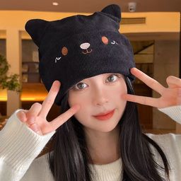 thumbnail for Women's hats 2025 new autumn/winter prenatal postpartum caps, cute women's fleece-lined warm pile hats