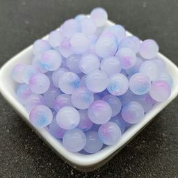 thumbnail for 8MM imitation jade beads glass gradient two-color round beads DIY bracelet necklace jade beaded bracelet loose beads wholesale