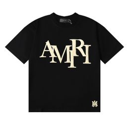 thumbnail for in stock European and American fashion brand AMIRI letter printed men&#039;s and women&#039;s high weight cotton short sleeve T-shirt