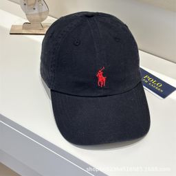 thumbnail for Foreign trade rl raff hat baseball cap men&#039;s and women&#039;s peaked cap polo sports pony logo embroidery couple baseball cap tide