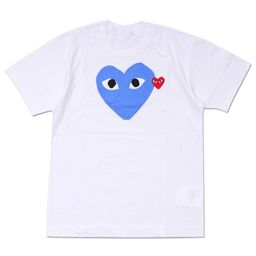 thumbnail for Heyplay Japanese Style Trendy Brand Peach Heart T-Shirt Men&#039s and Women&#039s Pure Cotton Round Neck Short-Sleeved Pink Small Red Heart Black Eye Couple Style