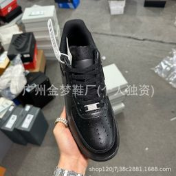 thumbnail for Venta directa de fábrica de Putian, zapatillas deportivas Air Force One AF1 para hombre y mujer, zapatillas bajas de piel de vaca, color blanco puro