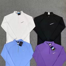 thumbnail for New Sports Students Training Half Zipper Spring and Autumn Training Clothes Long Sleeve Sports Training Running Top Breathable Reflective Tide