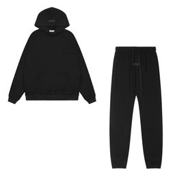 thumbnail for 2022SS hooded sweatshirt black letter flocked FOG double-line ESSENTIALS new trendy brand cross-border hot sale