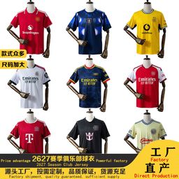thumbnail for 2026 season football jersey, fan edition Arsenal jersey, Paris Real Madrid jersey, World Cup jersey