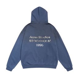 thumbnail for Cross-border INS trendy brand AC1996 washed and worn distressed letter print high street long sleeve loose men's and women's couple T-shirt