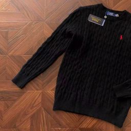 thumbnail for Spring and Autumn Thin Pony Hooded RL Cardigan Solid Color Sweater Embroidered Loose plus size Paul Men&#039s Polo Jacket