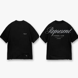 thumbnail for REPRESENT ICON American Skull Distressed Vintage Doberman Pinscher Print High Street Shark Short Sleeve Men's T-Shirt