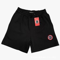 thumbnail for Cross-border trendy brand Goose family's new 420g heavy loose cotton sports shorts cotton breathable and sweat-absorbing micro-seal embroidery