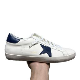thumbnail for Foreign trade 2025 leather distressed small dirty shoes, men's and women's star shoes, dirty dirty shoes, casual and versatile fashion board shoes, white shoes