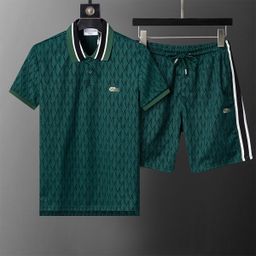 thumbnail for 【正确版】新款夏季欧美奢潮男士休闲运动套装polo衫短裤外贸