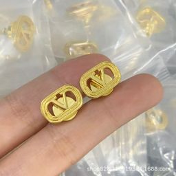 thumbnail for Huajia New European and American Style Trendy All-match Diamond Earrings Light Luxury Fashion Commuter Earrings for Women
