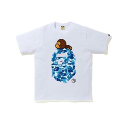 thumbnail for Cross-border wholesale supply foreign trade trendy brand 260g heavy bape ape head shark short sleeve shark monkey t-shirt
