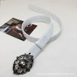 thumbnail for CH Cross Colored Crow Belt Classic Belt Men's and Women's Jeans Belt Vintage Fashion Belt Trendy Trouser Belt