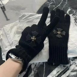 thumbnail for 2023 new fashion brand Cross warm gloves female winter street fashion hip hop finger advanced cashmere cold-proof men
